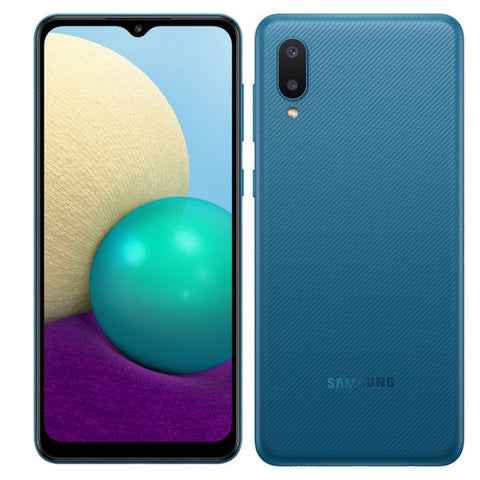 Samsung A02 |Octa core 1.8 GHz | 3GB RAM | 64GB EXP | CAM 13 2 2MP 5MP | Bluetooth 4.2 | Pantalla 6.5 | bat 5000mAh | Android 10 | AZUL