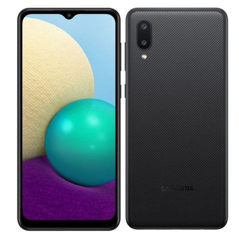 Samsung A02 | Octa core 1.8 GHz | 3GB RAM | 64GB EXP | CAM 13 2 2MP 5MP | Bluetooth 4.2 | Pantalla 6.5¨ | bat 5000mAh | Android 10 | NEGRO