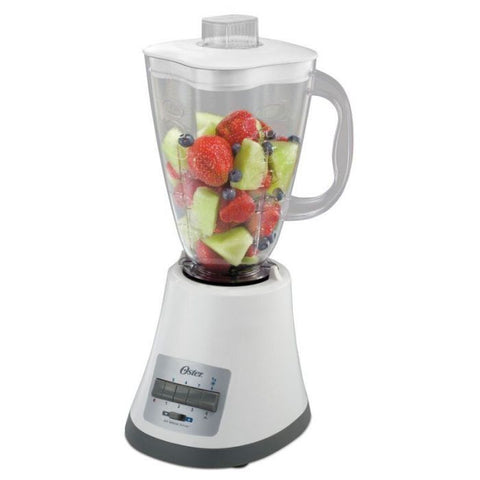 Oster | Licuadora De 8 Vel | Potente Motor De 450 Watts | Vaso De Vidrio | Refractario Boroclass Con Capacidad Para 6 Tazas | 1.5 litros | Blanco
