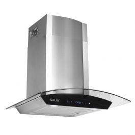 DRIJA | Extractor de grasa campaña | 60cm | 2 chimeneas vidrio templado | 110v | acero