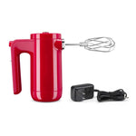 KITCHEN AID | 7 SPEED | CORDLESS HAND MIXER | ROJO