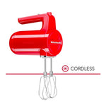 KITCHEN AID | 7 SPEED | CORDLESS HAND MIXER | ROJO