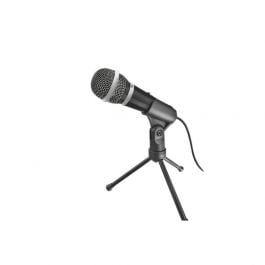 MAXELL | CA MIC | Desktop Computer | Microphone 3.5mm | 2.3 Meters Cable with Tripod | Negro\Plata