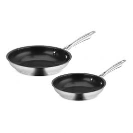 Cuisinart | Juego 2 Sartenes | PROFESIONAL SERIE | Antiadherentes | 8 y 10 | Acero Inox
