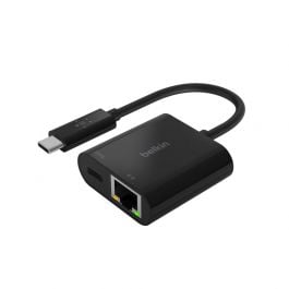 BELKIN |USB C TO ETHERNET | CHARGE ADAPTER | NEGRO