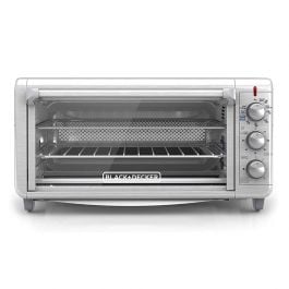 BLACK AND DECKER | AIR FRY TOASTER OVEN | 1500Watt | Tecnología Para Freír Saludable | Aire Caliente De Gran Intensidad | Hornea Dora y Concina | Plata