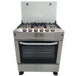 Nisato | Estufa 30¨ | Acero Tapa de Vidrio | Luz Encendido Parrilla de Hierro | 5 quemadores