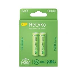 Batería recargable GP ReCyko | 3805 | Pack 2x AA | 2,600mAh | Verde