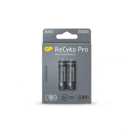 Batería Recargable GP ReCyko 3803 | Pack 2x AA | Pro 2,000mAh | Negro