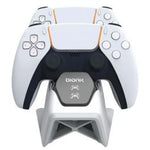 Dreamgear | Cargador Para Controles de PS5 | Carga 2 Controles | Inalabrico Dual sense | Blanco