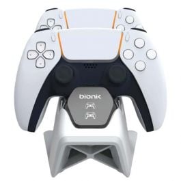 Dreamgear | Cargador Para Controles de PS5 | Carga 2 Controles | Inalabrico Dual sense | Blanco