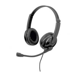 SLIDE | HEADSET W SPLIT | AUDIO AND MIC | W/ADAPTER | NEGRO