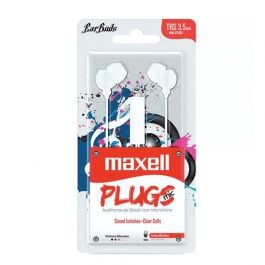 MAXELL | IN MIC INEAR | STEREO BUDS | W MIC PLUGZ | BLANCO