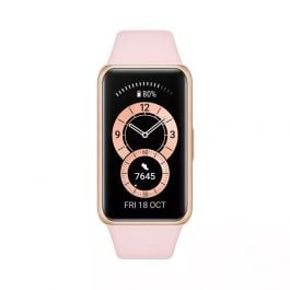 HUAWEI BAND 6 | Monitoreo De Sue O Y Rastrea Ritmo Card | Aco SpO2 | USB Integrado Para Carga | Directa Notificacion De llamada y Mensaje | 11 Modo De Ej | NEGRO | ROSADO