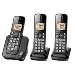 PANASONIC | KIT DE 3 AURICULARES | 1.9GHZ | CORREO DE VOZ | CONFERENCIA CON | LINEA EXTERIOR | INTERCOMUNICADOR CALLER ID MEM 50 | NEGRO