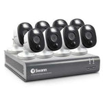 SWANN | KIT DE 8 CAMARAS | FULL HD CON LUZ DE ADVERTENCIA | DISCO DURO 1TB | TRUE DETECT CAPTA CALOR Y MOVIMIENTO | BLANCO