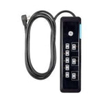 Jasco Regleta | GE 8 Salidas | CABLE 8FT | Protección De Sobrecarga | De 2160 Joules Tapa De Seguridad | Deslizante Luz Indicador | Negro