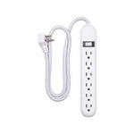 Jasco | Regleta GE | Con 6 Tomas | Con Protección De Voltaje | 450 Joules | Cable 3ft | Gris/Blanco