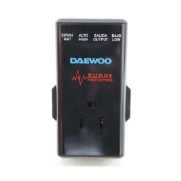 DAEWOO | PROTECTOR DE VOLTAJE | 120V | Computadoras | Tabletas | Tv | Electrodomesticos | Peque | Os | 4 OUTLETS | Negro