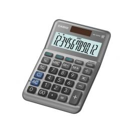 CASIO | CALCULADORA | CASO DE MESA | COMPACTA MINI | 12 TAX MARGEN | PLATA