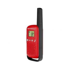 Motorola | Radio De Comunicacion | T110 | Con 26 Canales | Pantalla LCD | Alcance De Hasta | 25 km | Rojo