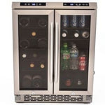 Avanti 24" | 19 Bottle / 66 Can Dual-Zone Wine & Beverage Cooler | Undercounter Side by Side | Negro