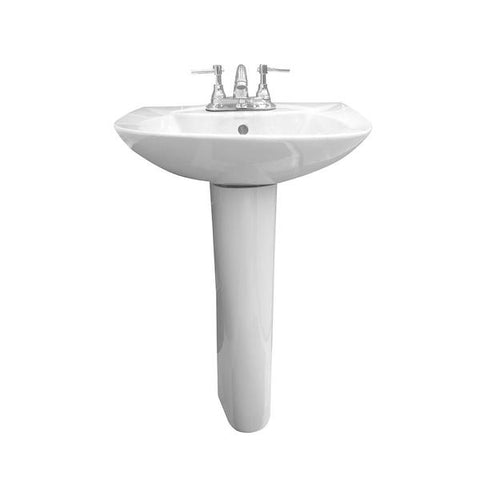 Lavamanos blanco de 20" con pedestal, Imperial