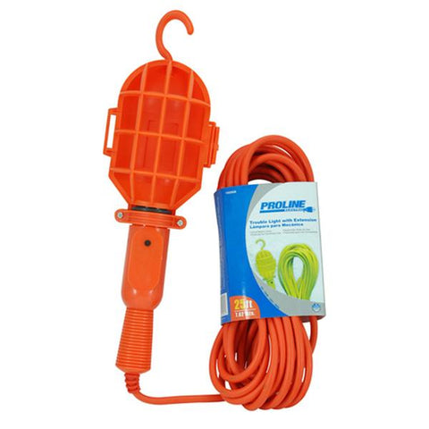 Lámpara para mecánico de 25ft con toma corriente, Proline