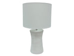 Lámpara de mesa cerámica 40 cm blanca