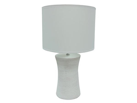 Lámpara de mesa cerámica 40 cm blanca
