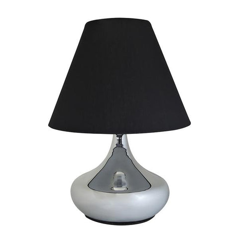Lámpara de mesa con pantalla negra 31cm