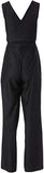 Calvin Klein Women's Sleeveless V Neck Jumpsuit with Self Sash Waist, Blue, 14