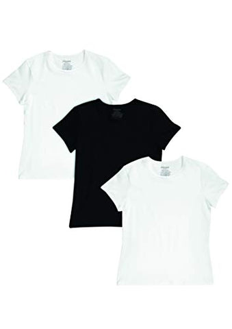 Hanes Women's Crewneck Tee 3-Pack, Assorted, Large