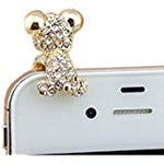 TOOGOO New Crystal Dog Puppy Bear 3.5mm Antidust Anti Dust ear cap for iphone 5, HTC, Samsung