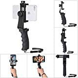 Cell Phone Stabilizer Hand Grip Holder Smartphone Handle Phone Holder Support Selfie Stick Compatible for iPhone Xs Max XR X 8+ 8 7+ 7 6S+ 6S 6+ 6 5 5SE Galaxy Note 9 S9 etc Landscape + Portrait Mode