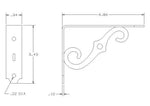 Brazo para tablilla blanco de 8" x 10", National