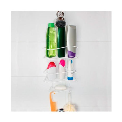 Organizador blanco de alambre para regadera de 3 niveles, Rejiplas