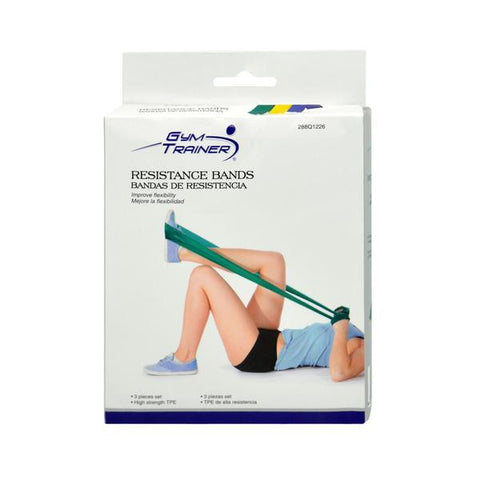 Banda elástica set de 3 piezas, Gym trainer