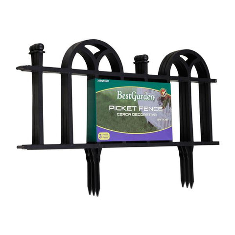Cerca de plástico para jardín 24" (3 piezas), Best garden