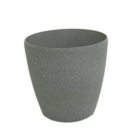 Pote plástico beige redondo 22x22x20c