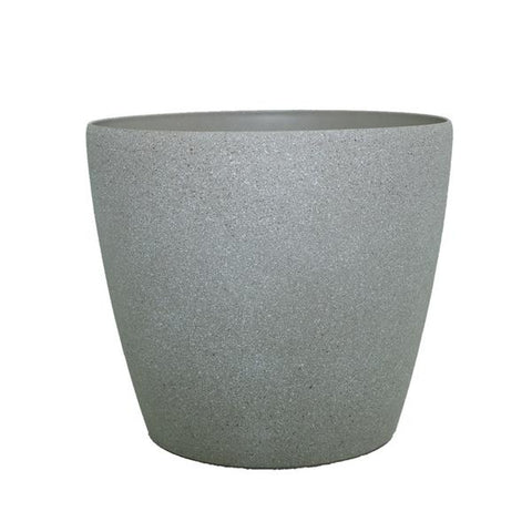 Pote plástico beige redondo 28x28x26c