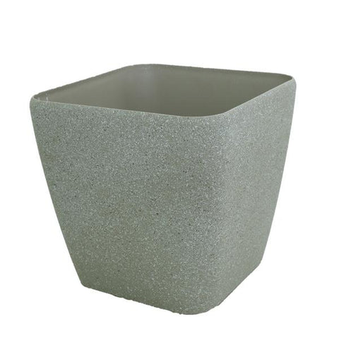 Pote plástico beige cuadrado 35x35x33