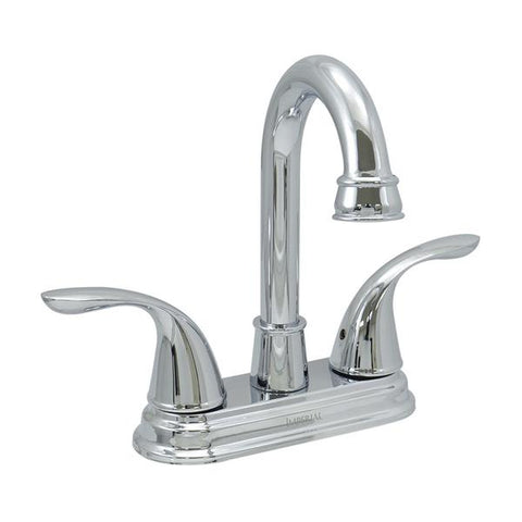 Llave de lavamanos 4" cromada, Imperial