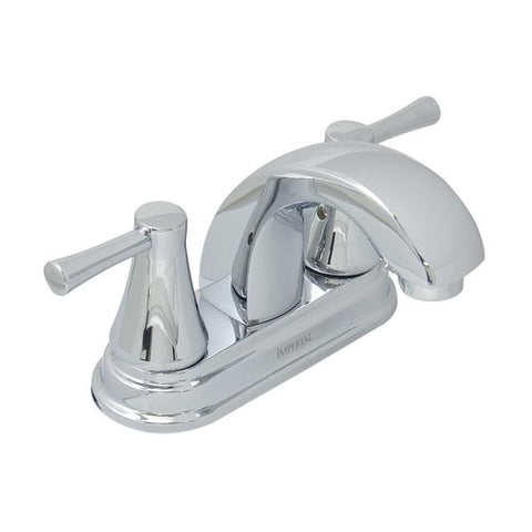 Llave de lavamanos 4" cromada, Imperial