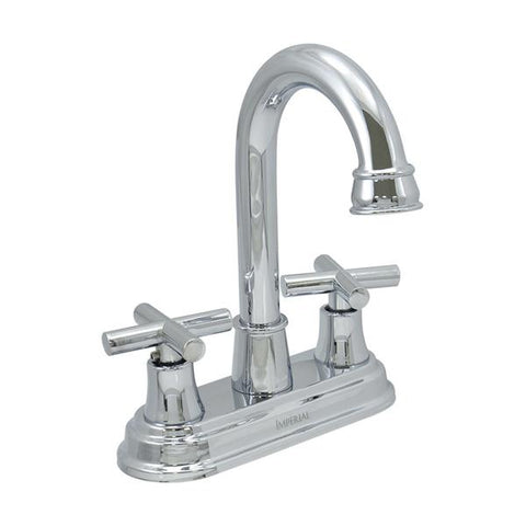 Llave de lavamanos 4" cromada, Imperial