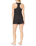 Calvin Klein Women's Jersey Sleeveless Short Set, Black, X-Large