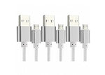3Pack Micro USB Cable for all Amazon Kindle Fire HD,Kindle Paperwhite, Kindle Touch, Kindle Keyboard, Kindle DX 5ft 2.0 USB to Micro-USB Cable