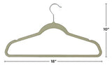 Juicy Couture Non-Slip Clothes Hangers (30 Pack Full Size) Velvet ; Ivory - with Notched Shoulders 2.5Oz Light; Thin .20" Holds Up to 12 Lbs