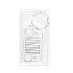 Teenitor Auto Grille Key Chain, Keychain Accessories Laser Cut 304 Stainless Steel, Key Chain Rings, Will Never Rust, Bend or Brake
