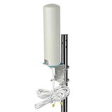 High Gain 10-12dBi Dual SMA Male 698-2700 MHz 3G/4G LTE Omni-Directional Outdoor Pole/Wall Mount Antenna for Mobile Cell Phone Cellular 4G LTE Router Modem Gateway